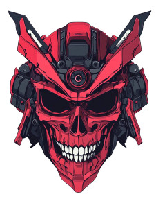 Cyberpunk Samurai Skull Vinyl Car Decal Sticker – Waterproof & UV-Resistant 4.11" Cyberpunk Samurai Skull Vinyl Car Decal Sticker – Waterproof & UV-Resistant 4.11"