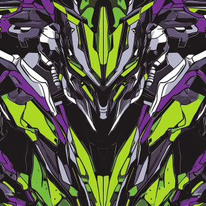 Evangelion Mecha Pattern Vinyl Car Decal Sticker – Waterproof & UV-Resistant 4.0"