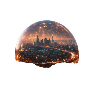 Glowing Magical Barrier Dome Vinyl Car Decal Sticker – Waterproof & UV-Resistant 4.0"