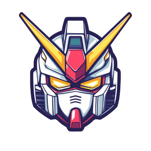 Gundam Head Logo Vinyl Car Decal Sticker – Waterproof & UV-Resistant 4.0"