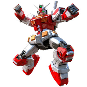 Gundam Toy Red White Vinyl Car Decal Sticker – Waterproof & UV-Resistant 4.0"