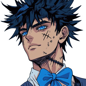 Gutz Blue Eyes Bowtie Vinyl Car Decal Sticker – Waterproof & UV-Resistant 4.0"