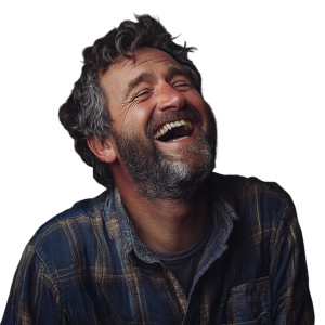 Handsome Dad Laughing Vinyl Car Decal Sticker – Waterproof & UV-Resistant 4.0"