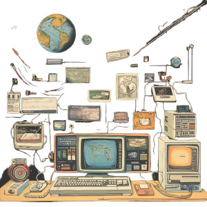 Internet History Timeline Vinyl Car Decal Sticker – Waterproof & UV-Resistant 4.0"