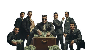 Luxury Suits Money Background Vinyl Car Decal Sticker – Waterproof & UV-Resistant 7.14"