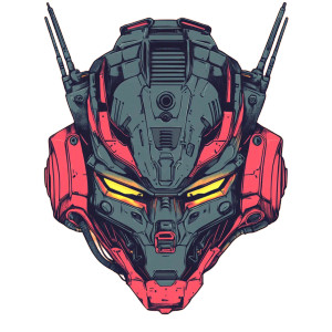 Mecha Head Japan Style Vinyl Car Decal Sticker – Waterproof & UV-Resistant 4.0"