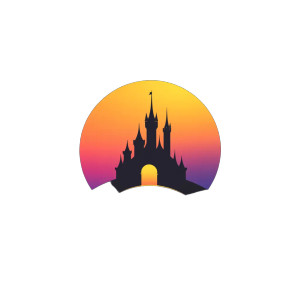 Medieval Cartoon Sunset Logo Vinyl Car Decal Sticker – Waterproof & UV-Resistant 4.0"