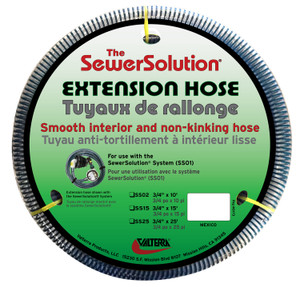 Valterra Sewer Hose | 15ft Extension Hose for SewerSolution - Durable, Easy to Use, 3/4 inch Diameter