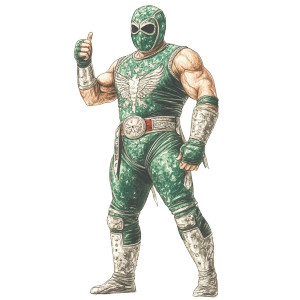 Mexican Luchador Green Silver Vinyl Car Decal Sticker – Waterproof & UV-Resistant 4.0" Mexican Luchador Green Silver Vinyl Car Decal Sticker – Waterproof & UV-Resistant 4.0"