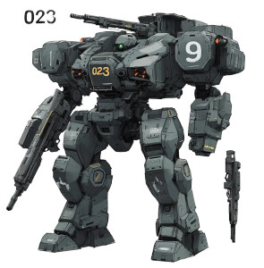 Military Mech Weapon 9 Vinyl Car Decal Sticker – Waterproof & UV-Resistant 4.0"