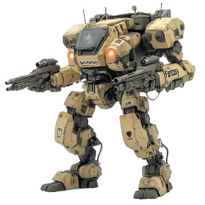 Modern Mech Design Vinyl Car Decal Sticker – Waterproof & UV-Resistant 4.0"