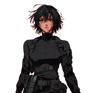 Muscular Woman Military Scars Vinyl Car Decal Sticker – Waterproof & UV-Resistant 4.0"