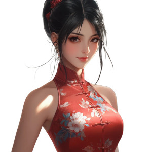 Oriental Girl Red Cheongsam Vinyl Car Decal Sticker – Waterproof & UV-Resistant 4.0" Oriental Girl Red Cheongsam Vinyl Car Decal Sticker – Waterproof & UV-Resistant 4.0"
