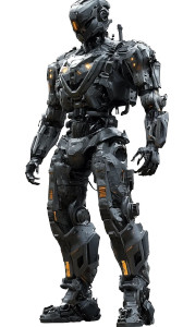 Powerful Tech Robot Vinyl Car Decal Sticker – Waterproof & UV-Resistant 4.0"