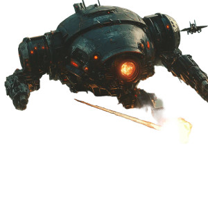 Robot Cannon Firing Air Vinyl Car Decal Sticker – Waterproof & UV-Resistant 4.0"