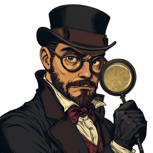 Steampunk Detective Magnifying Cartoon Vinyl Car Decal Sticker – Waterproof & UV-Resistant 4.0" Steampunk Detective Magnifying Cartoon Vinyl Car Decal Sticker – Waterproof & UV-Resistant 4.0"