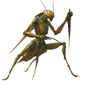 Thri Kreen Mantis Warrior Vinyl Car Decal Sticker – Waterproof & UV-Resistant 4.0"