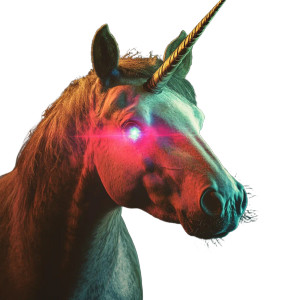 Unicorn Laser Eyes Vinyl Car Decal Sticker – Waterproof & UV-Resistant 4.0"