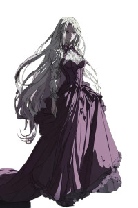 Victorian Female Character Vinyl Car Decal Sticker – Waterproof & UV-Resistant 4.0"