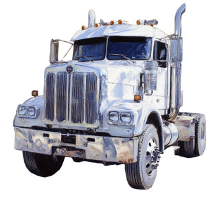 White Mack Truck Vinyl Car Decal Sticker – Waterproof & UV-Resistant 4.0"