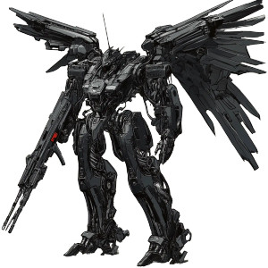 Winged Vulture Mech Sniper Vinyl Car Decal Sticker – Waterproof & UV-Resistant 4.0"