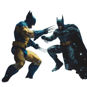 Wolverine Vs Batman Snow Vinyl Car Decal Sticker – Waterproof & UV-Resistant 4.0"