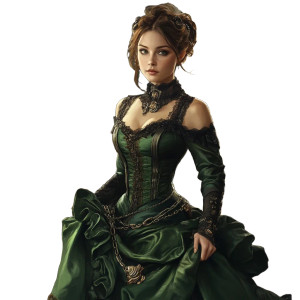 Woman Brown Hair Green Gown Vinyl Car Decal Sticker – Waterproof & UV-Resistant 4.0" Woman Brown Hair Green Gown Vinyl Car Decal Sticker – Waterproof & UV-Resistant 4.0"