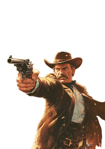 Wyatt Earp Shooting Outlaw Vinyl Car Decal Sticker – Waterproof & UV-Resistant 4.0" Wyatt Earp Shooting Outlaw Vinyl Car Decal Sticker – Waterproof & UV-Resistant 4.0"