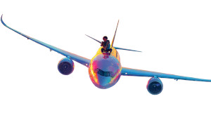 Airbus A350 Cyberpunk Island Vinyl Car Decal Sticker – Waterproof & UV-Resistant 7.0"