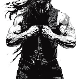 Biker Line Art Vinyl Car Decal Sticker – Waterproof & UV-Resistant 4.0"