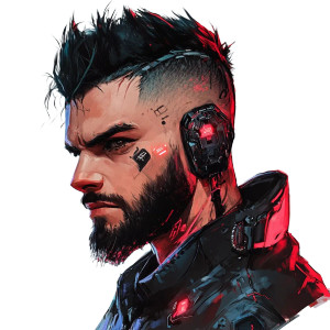 Cyberpunk Mullet Beard Dbz Vinyl Car Decal Sticker – Waterproof & UV-Resistant 4.0"