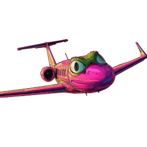 Pink Pepe Plane Vinyl Car Decal Sticker – Waterproof & UV-Resistant 4.0"