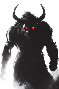Shadow Jacked Minotaur Red Eyes Vinyl Car Decal Sticker – Waterproof & UV-Resistant 4.0"
