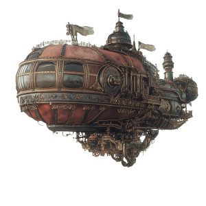 Steampunk Airship Vinyl Car Decal Sticker – Waterproof & UV-Resistant 4.0" Steampunk Airship Vinyl Car Decal Sticker – Waterproof & UV-Resistant 4.0"