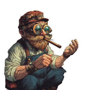 Steampunk Wizard Plumber Vinyl Car Decal Sticker – Waterproof & UV-Resistant 4.0" Steampunk Wizard Plumber Vinyl Car Decal Sticker – Waterproof & UV-Resistant 4.0"