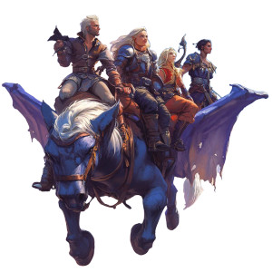 Adventurers Flying Horse Vinyl Car Decal Sticker – Waterproof & UV-Resistant 4.0"