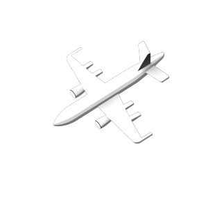 Airplane App Icon Bw Vinyl Car Decal Sticker – Waterproof & UV-Resistant 4.0"