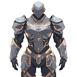 Anime Armor Flat Vinyl Car Decal Sticker – Waterproof & UV-Resistant 4.0"