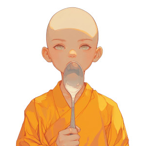Bald Monk Bent Spoon Vinyl Car Decal Sticker – Waterproof & UV-Resistant 4.0" Bald Monk Bent Spoon Vinyl Car Decal Sticker – Waterproof & UV-Resistant 4.0"