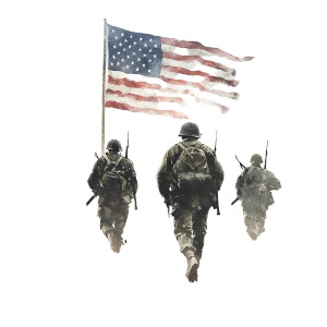 Battlefield American Flag Watercolor Vinyl Car Decal Sticker – Waterproof & UV-Resistant 4.0"