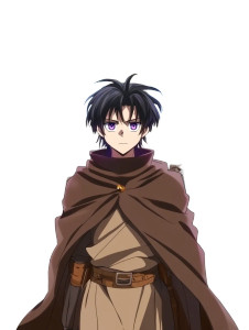 Black Hair Purple Eyes Brown Robes Vinyl Car Decal Sticker – Waterproof & UV-Resistant 4.11"