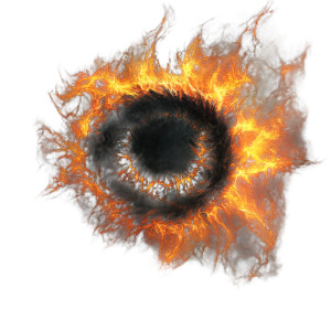 Burning Eye Dark Void Vinyl Car Decal Sticker – Waterproof & UV-Resistant 4.0"