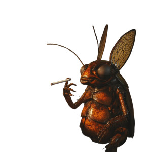 Cockroach Bar Smoking Vinyl Car Decal Sticker – Waterproof & UV-Resistant 4.0"