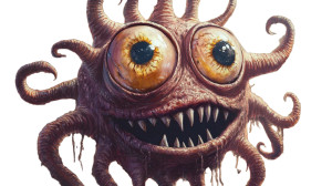 Cute Goofy Nerdy Beholder Vinyl Car Decal Sticker – Waterproof & UV-Resistant 7.14"