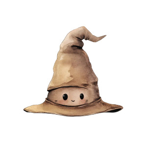 Cute Leather Sorting Hat Vinyl Car Decal Sticker – Waterproof & UV-Resistant 4.0"