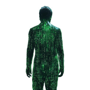 Digital Man Disintegration Vinyl Car Decal Sticker – Waterproof & UV-Resistant 4.0"