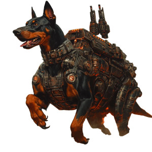 Doberman War Machine Dinosaur Vinyl Car Decal Sticker – Waterproof & UV-Resistant 4.0"