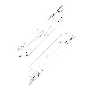 Abstract Logo Black White Vinyl Car Decal Sticker – Waterproof & UV-Resistant 4.0"