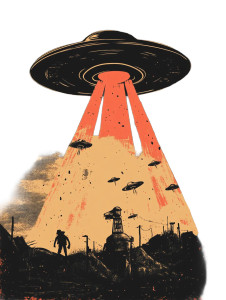 Alien Invasion Tshirt Design Vinyl Car Decal Sticker – Waterproof & UV-Resistant 4.11" Alien Invasion Tshirt Design Vinyl Car Decal Sticker – Waterproof & UV-Resistant 4.11"