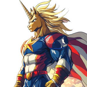 All Might Pony Style Vinyl Car Decal Sticker – Waterproof & UV-Resistant 4.0"